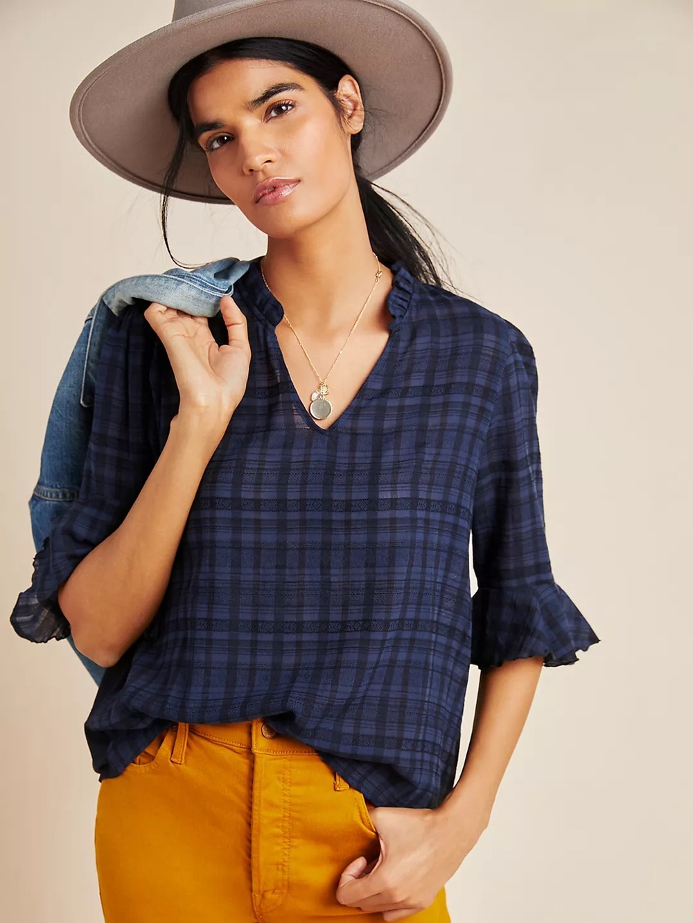 DOLAN Collection Tandy Ruffled Top size S from Anthropologie